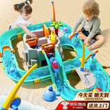 赟娅夏日儿童水上钓鱼乐园冲浪大冒险室内戏水玩水玩具男女生生日礼物 豪华版【水上冲浪大冒险】 六一儿童节戏水玩具礼物