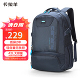 卡拉羊休闲运动包17英寸大容量电脑包男女双肩包旅行背包高中大学生书包