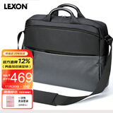 乐上（LEXON）电脑包15.6/16英寸手提公文包男商务笔记本包拼接单肩斜挎包