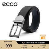 爱步（ECCO）男士皮带 金属针扣腰带男 皮带 9105892 黑色/午夜蓝910589291158 100cm