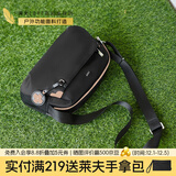 莱夫帆布休闲时尚小花单肩包包女包 简约斜挎包 大号经典黑-可放9.7英寸ipad