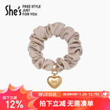 She's茜子心型职业发圈丸子头皮筋简约发绳时尚头饰生日礼物送女友