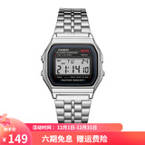 卡西欧（CASIO）手表 经典方块小金表时尚ins复古男表女表情侣表夜光电子表 A159WA-N1D 33mm表盘男款