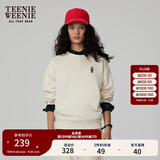 Teenie Weenie小熊秋季简约圆领套头卫衣学院风短款上衣休闲时尚女 乳白色 M (165)