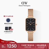 丹尼尔惠灵顿（DanielWellington）DW小方表女表金色钢带全新简约黑盘欧美手表生日礼物DW432