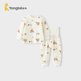 童泰（TONGTAI）婴儿套装春秋男女上衣裤子儿童家居内衣TS43J004-DS橘色110cm