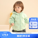 巴拉巴拉宝宝羽绒服男童童装婴儿秋冬女童外套轻薄舒适时尚萌趣潮 粉绿-小熊压胶-白鸭绒 100 （充绒量34g）