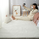 Y U-LIVE轻奢仿兔毛隔凉地毯卧室客厅满铺网红女生房间毛绒撸猫感飘窗长绒 兔毛纯白色【短毛】 50cmx160cm【特价款】