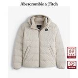 Abercrombie & Fitch男装24冬季款美式百搭抗风羽绒服夹克外套132-4149 米白色 M (180/100A)
