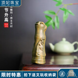 顶妃（DING FEI）节节高升文玩绿檀手把件实木雕刻竹子小摆件创意手把件工艺品竹子 绿檀竹子  A16-301