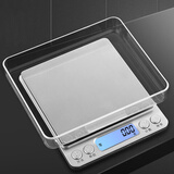 酷贝 厨房秤电子秤克称烘培精准中药茶叶小型天平高精度家用小称食物 中文500g/0.01g+砝码