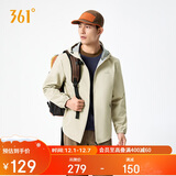361°外套男秋冬季三防防泼水运动休闲连帽冲锋夹克风衣服652534601H-3
