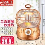 扬子 （YANGZI)鸟笼取暖器小太阳家用烤火炉办公室学生节能速热省电冬季暖炉台式900W-碳纤暗光 两档调温-碳纤维暗光
