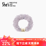 She's茜子发饰莫奈晶石欧根纱蝴蝶马尾大肠发圈头饰生日礼物送女友