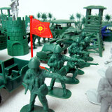 叒好小兵人玩具士兵军事模型套装沙盘场景打仗塑料小人男孩玩具礼物 五色中兵团（130人+80配件）