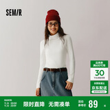 森马（Semir）森柔毛衫|毛衣女基础款高领紧身2024冬季纯色套头衫109724107011