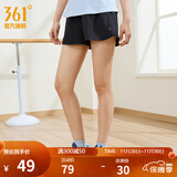 361°运动短裤男2025年新款夏季速干吸湿五分裤透气弹力男裤 【女款】超级黑 L