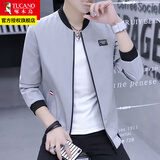 啄木鸟夹克男士装外套春秋季款休闲棒球服上衣服 灰色 常规 XL