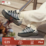 FILA 斐乐官方女鞋CARROT摩登板鞋萝卜鞋休闲厚底鞋子女 香草冰白/骏马黑 F12W511208FVB 39