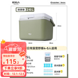 原始人 保温箱冰块冷藏箱户外露营旅行车载冰桶商用摆摊钓鱼小型便携 26L-冰晶盒*4+冰袋*12