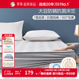 罗莱家纺大豆床垫子抗菌防螨床护垫软垫可折叠单双人学生宿舍软床垫 【床笠式床护垫】大豆床垫-灰色 180cm * 200cm （适配1.8米床）