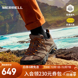 迈乐（Merrell）官方店男女款户外登山徒步鞋减震MOAB 3迈越者轻量防滑耐磨透气 J035893浅棕黄（男） 42