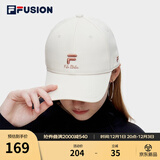 FILA FUSION斐乐潮牌棒球帽中性休闲鸭舌帽网球运动遮阳帽 乳糖色-BG XS