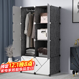 安尔雅衣柜简易组装成人双人衣橱简易衣柜出租房组合塑料单人