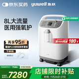 鱼跃(yuwell)8L升新国标医用大流量带雾化中重度缺氧制氧机8F-8W