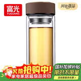 富光 男女士双层玻璃杯 高硼硅玻璃304茶隔水杯子 带茶隔泡茶杯500ml