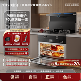 TOYO東洋（日本）家用集成灶烟灶消蒸烤一体灶纯电气电两用一体式蒸烤箱大容量消毒蒸烤 【900】猛火双灶-语音体感+蒸烤一体 天然气12T
