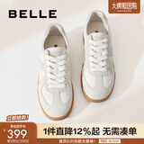 百丽（Belle）刘雯同款散文诗复古德训鞋女简约情侣同款休闲鞋B0992AM5 【翟潇闻同款】灰色-女款 37 (235mm)