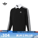 阿迪达斯 adidas【滔搏运动】 三叶草男子Rugby polo长袖T恤 IZ4806 S