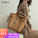 viney牛皮包包女包大容量托特包轻奢单肩大包生日礼物高级感送女友老婆