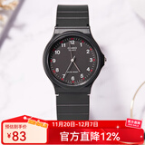卡西欧手表 学生运动简约石英小黑表 休闲指针防水初高中生手表七夕礼物 MQ-24-1B