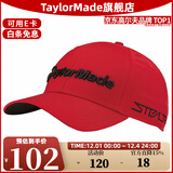 Taylormade泰勒梅高尔夫球帽男女士新款夏季防晒遮阳运动休闲透气golf帽子 N78906 红色 均码 可调节大小