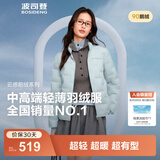 波司登（BOSIDENG）25年新款短款轻薄羽绒服女90鹅绒立领无缝胶囊保暖羽绒内胆 【700+蓬鹅绒】日曜蓝-浅春色【卡码拍大】 2XL 180/100A 体重约135-145斤