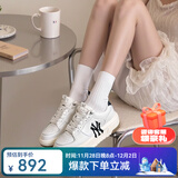 MLB官方运动鞋女鞋子 七夕情侣学长鞋厚底休闲鞋百搭板鞋男3ASXCA12N 纽约洋基队/象牙色/拍大半码 37.5 (235mm)