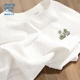 JEANSWEST LIFE真维斯短袖T恤男士纯棉透气夏季男女款半袖体恤青少年宽松五分袖