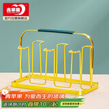 青苹果玻璃杯架子 轻奢金色水杯架 耐热茶杯置物架