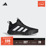 adidas OWNTHEGAME 2.0低帮团队款实战运动篮球鞋男子阿迪达斯 黑/白   44