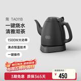 吉谷（K·KOU）茶台烧水壶 家用自动恒温电水壶食品级不锈钢无探头控温电热水壶 泡茶电茶壶 1L 【石墨黑】沸点恒温TA011B
