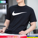 耐克（NIKE）短袖男士 25夏季新款运动服装全棉休闲上衣半袖透气亲肤t恤 DC5095-010/黑色/大logo 2XL (185/100A