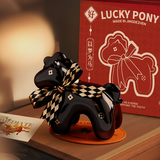 贝汉美（BHM）马年摆件文创三八节女神礼物妇女节桌面客厅生日礼物送女生吉祥物 【骐骥踏云·玄墨骏】黑马大号（礼盒装）