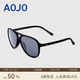 aojo太阳镜可配近视墨镜防晒偏光蛤蟆镜开车驾驶墨镜男士女SA1600004 C07黑灰色(新旧款随机发货)