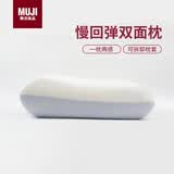 MUJI聚氨酯 可两面使用的慢回弹凉感枕 记忆枕枕头 40*64*9~12cm