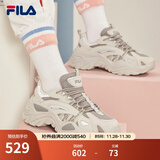 FILA斐乐SOFIA鱼刺鞋女鞋跑步鞋复古老爹鞋女增高鞋休闲鞋 南极灰/合金灰-AG 36.5
