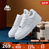 KAPPA卡帕男鞋板鞋男冬季新款厚底小白鞋子男百搭休闲鞋情侣跑步运动鞋 鹭羽白 43