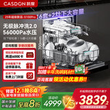 凯度（CASDON）净魔方2.0 嵌入式洗碗机 16套灶下 大容量 全自动家用 烘干一体 一级水效智能 XWDQ16-S100 Pro
