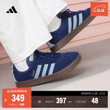 adidas「T头鞋」VL COURT 2.0复古休闲板鞋德训鞋阿迪达斯轻运动   深蓝/粉蓝/树脂黄(推荐女生选小半码)   43